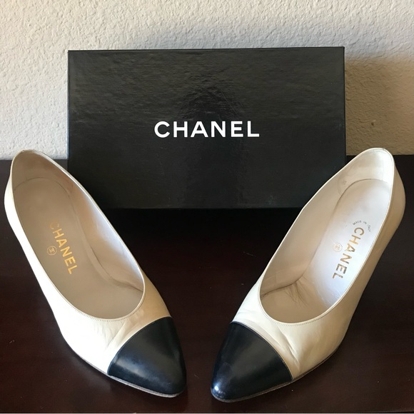 CHANEL GUC Vintage Two-Tone Heels - Picture 1 of 16